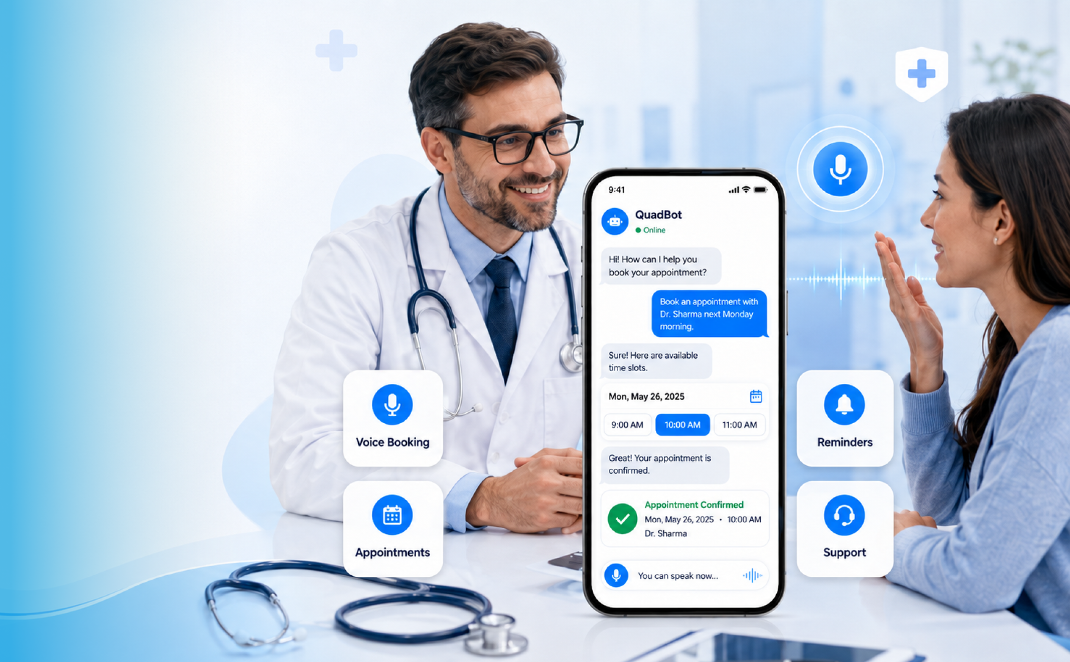 Voice Assistants in Healthcare: Streamlining Appointment Booking from Day One